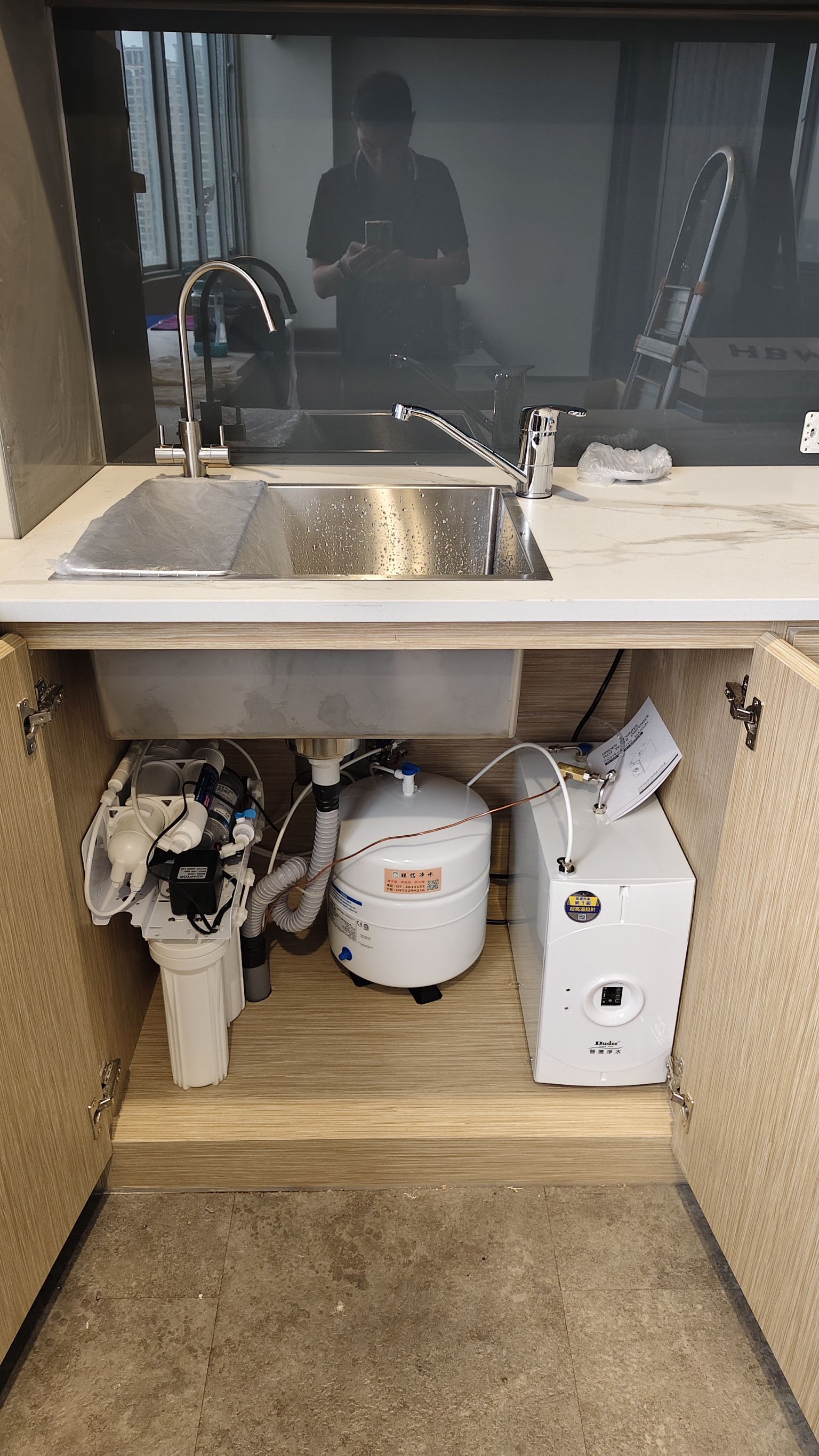 普德BD3006A廚下型溫熱飲水機+RO淨水器+壓力桶